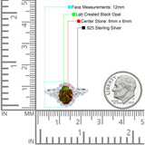 Vintage Oval Engagement Ring Simulated Cubic Zirconia 925 Sterling Silver
