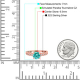 Solitaire Accent Wedding Ring Round Simulated Cubic Zirconia 925 Sterling Silver