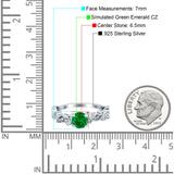 Filigree Art Deco Wedding Ring Round Simulated Cubic Zirconia 925 Sterling Silver