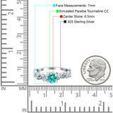 Filigree Art Deco Wedding Ring Round Simulated Cubic Zirconia 925 Sterling Silver