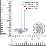 Vintage Style Engagement Ring Round Simulated Cubic Zirconia 925 Sterling Silver