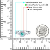 Vintage Style Engagement Ring Round Simulated Cubic Zirconia 925 Sterling Silver