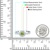 Vintage Style Engagement Ring Round Simulated Cubic Zirconia 925 Sterling Silver