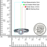 Vintage Style Engagement Ring Round Simulated Cubic Zirconia 925 Sterling Silver