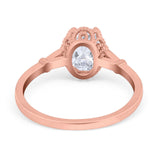 Vintage Style Wedding Ring Round Simulated Cubic Zirconia 925 Sterling Silver