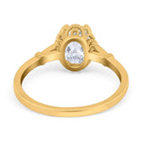 Vintage Style Wedding Ring Round Simulated Cubic Zirconia 925 Sterling Silver