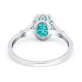 Vintage Style Wedding Ring Round Simulated Cubic Zirconia 925 Sterling Silver