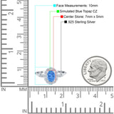 Art Deco Engagement Ring Oval Simulated Cubic Zirconia 925 Sterling Silver