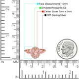 Art Deco Engagement Ring Oval Simulated Cubic Zirconia 925 Sterling Silver