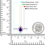 Art Deco Halo Engagement Ring Round Simulated Cubic Zirconia 925 Sterling Silver