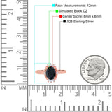 Halo Style Oval Engagement Ring Simulated Cubic Zirconia 925 Sterling Silver