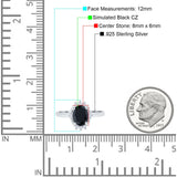 Halo Style Oval Engagement Ring Simulated Cubic Zirconia 925 Sterling Silver