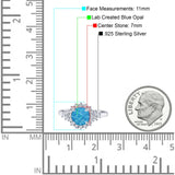 Halo Vintage Engagement Ring Round Simulated Cubic Zirconia 925 Sterling Silver