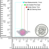 Halo Vintage Engagement Ring Round Simulated Cubic Zirconia 925 Sterling Silver