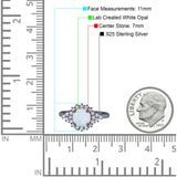 Halo Vintage Engagement Ring Round Simulated Cubic Zirconia 925 Sterling Silver