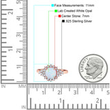 Halo Vintage Engagement Ring Round Simulated Cubic Zirconia 925 Sterling Silver