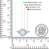 Halo Vintage Engagement Ring Round Simulated Cubic Zirconia 925 Sterling Silver