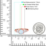 Art Deco Engagement Ring Round Simulated Cubic Zirconia 925 Sterling Silver