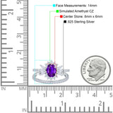 Two Piece Art Deco Marquise Simulated CZ Wedding Ring 925 Sterling Silver