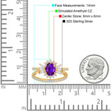 Two Piece Art Deco Marquise Simulated CZ Wedding Ring 925 Sterling Silver