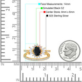 Two Piece Art Deco Marquise Simulated CZ Wedding Ring 925 Sterling Silver