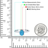 Oval Solitaire Accent Wedding Ring Simulated Cubic Zirconia 925 Sterling Silver