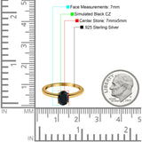 Simulated Cubic Zirconia Cathedral Wedding Ring 925 Sterling Silver Center Stone-(7mmx5mm)