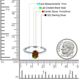 Simulated Cubic Zirconia Cathedral Wedding Ring 925 Sterling Silver Center Stone-(7mmx5mm)