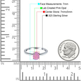 Simulated Cubic Zirconia Cathedral Wedding Ring 925 Sterling Silver Center Stone-(7mmx5mm)