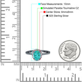 Halo Art Deco Oval Engagement Ring Simulated Cubic Zirconia 925 Sterling Silver