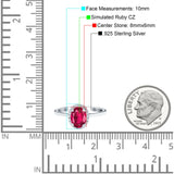 Halo Art Deco Oval Engagement Ring Simulated Cubic Zirconia 925 Sterling Silver