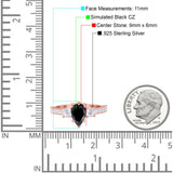 Teardrop Pear Art Deco Three Stone Accent Engagement Ring Round Simulated Simulated Cubic Zirconia 925 Sterling Silver