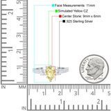 Teardrop Pear Art Deco Three Stone Accent Engagement Ring Round Simulated Simulated Cubic Zirconia 925 Sterling Silver