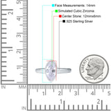 Solitaire Marquise Wedding Ring Simulated Cubic Zirconia 925 Sterling Silver