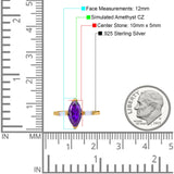 Art Deco Marquise Simulated Cubic Zirconia Engagement Ring 925 Sterling Silver