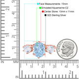 Oval Art Deco Engagement Ring Simulated Cubic Zirconia 925 Sterling Silver