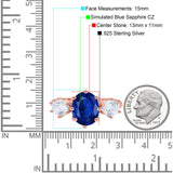 Oval Art Deco Engagement Ring Simulated Cubic Zirconia 925 Sterling Silver