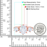 Oval Art Deco Engagement Ring Simulated Cubic Zirconia 925 Sterling Silver