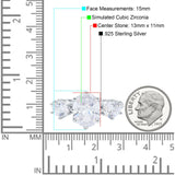 Oval Art Deco Engagement Ring Simulated Cubic Zirconia 925 Sterling Silver