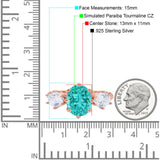 Oval Art Deco Engagement Ring Simulated Cubic Zirconia 925 Sterling Silver