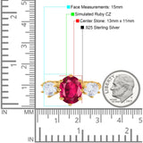 Oval Art Deco Engagement Ring Simulated Cubic Zirconia 925 Sterling Silver