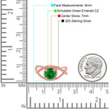 Braided Cable Split Engagement Ring Simulated Cubic Zirconia 925 Sterling Silver