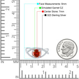 Braided Cable Split Engagement Ring Simulated Cubic Zirconia 925 Sterling Silver