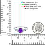 Oval Filigree Infinity Engagement Ring Simulated Cubic Zirconia 925 Sterling Silver