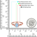 Oval Filigree Infinity Engagement Ring Simulated Cubic Zirconia 925 Sterling Silver