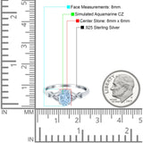 Oval Filigree Infinity Engagement Ring Simulated Cubic Zirconia 925 Sterling Silver