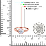 Oval Filigree Infinity Engagement Ring Simulated Cubic Zirconia 925 Sterling Silver