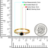 Three Stone Engagement Ring Round Simulated Cubic Zirconia 925 Sterling Silver