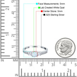 Three Stone Engagement Ring Round Simulated Cubic Zirconia 925 Sterling Silver