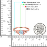 Cushion Celtic Art Deco Engagement Ring Simulated Cubic Zirconia 925 Sterling Silver